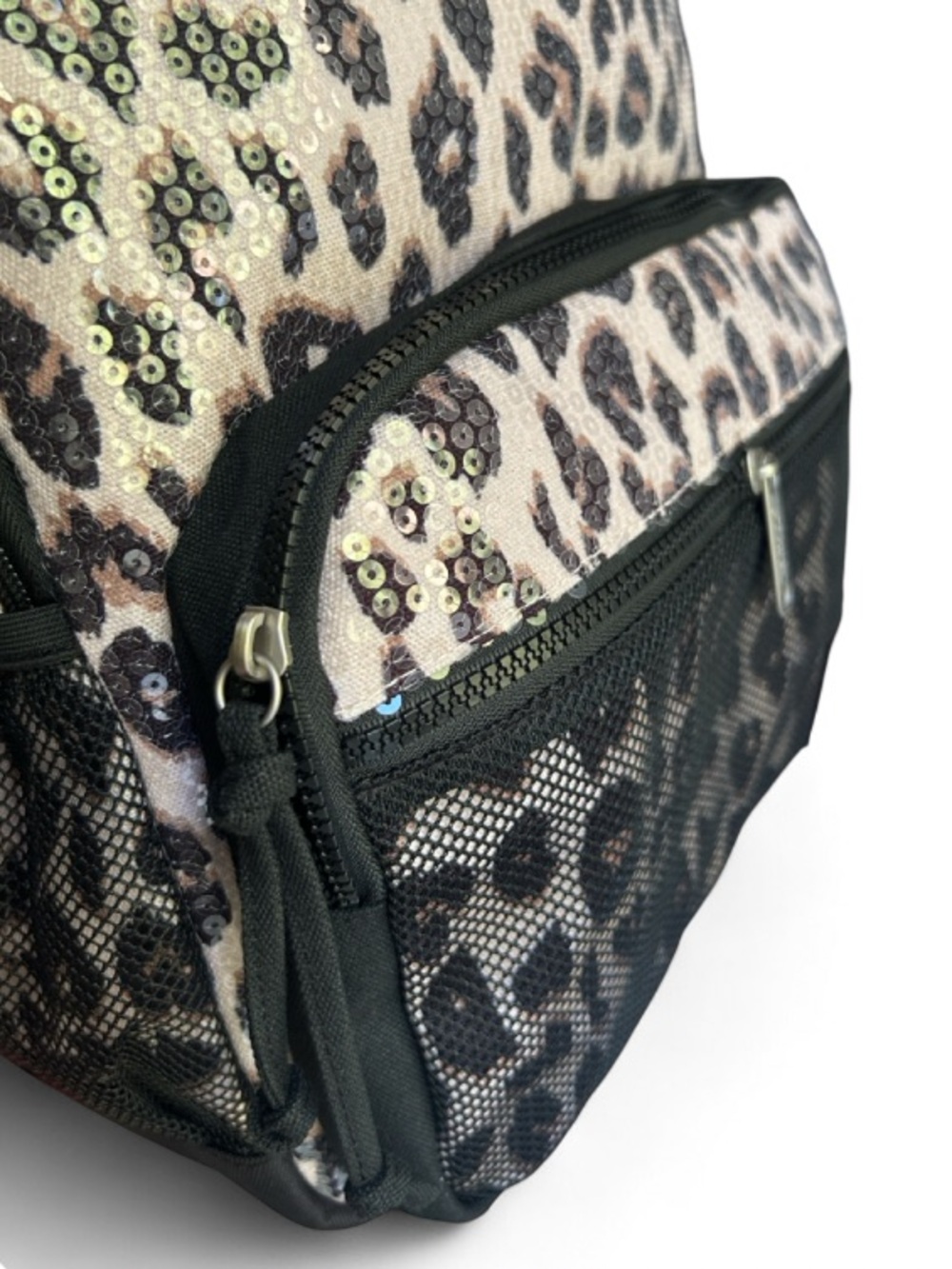 🆕🐆 PINK Leopard Sequin Backpack Victoria’s Secret Limited Edition NWT - Picture 5 of 17
